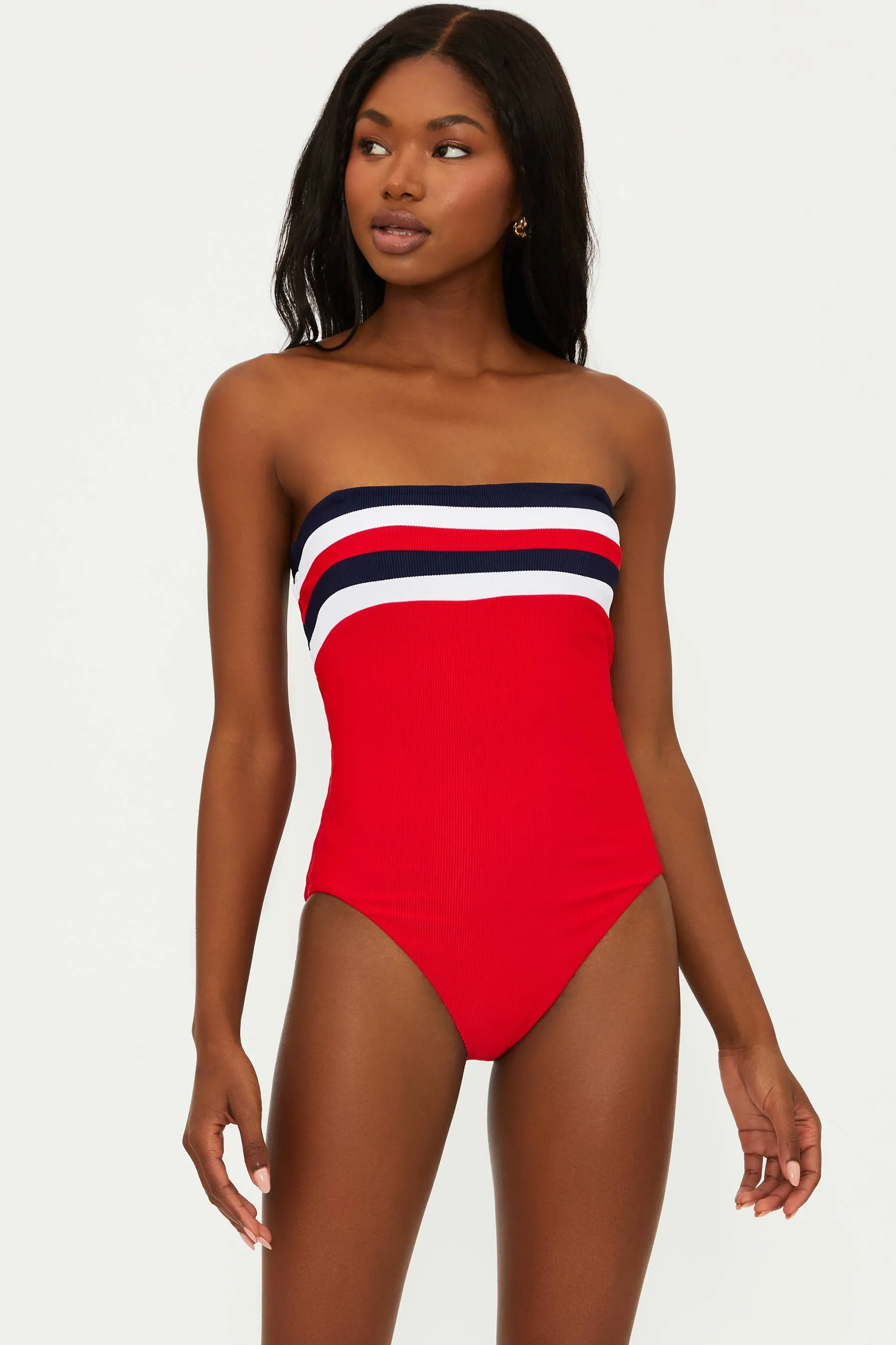 Jessa One Piece American Colorblock Beach Riot