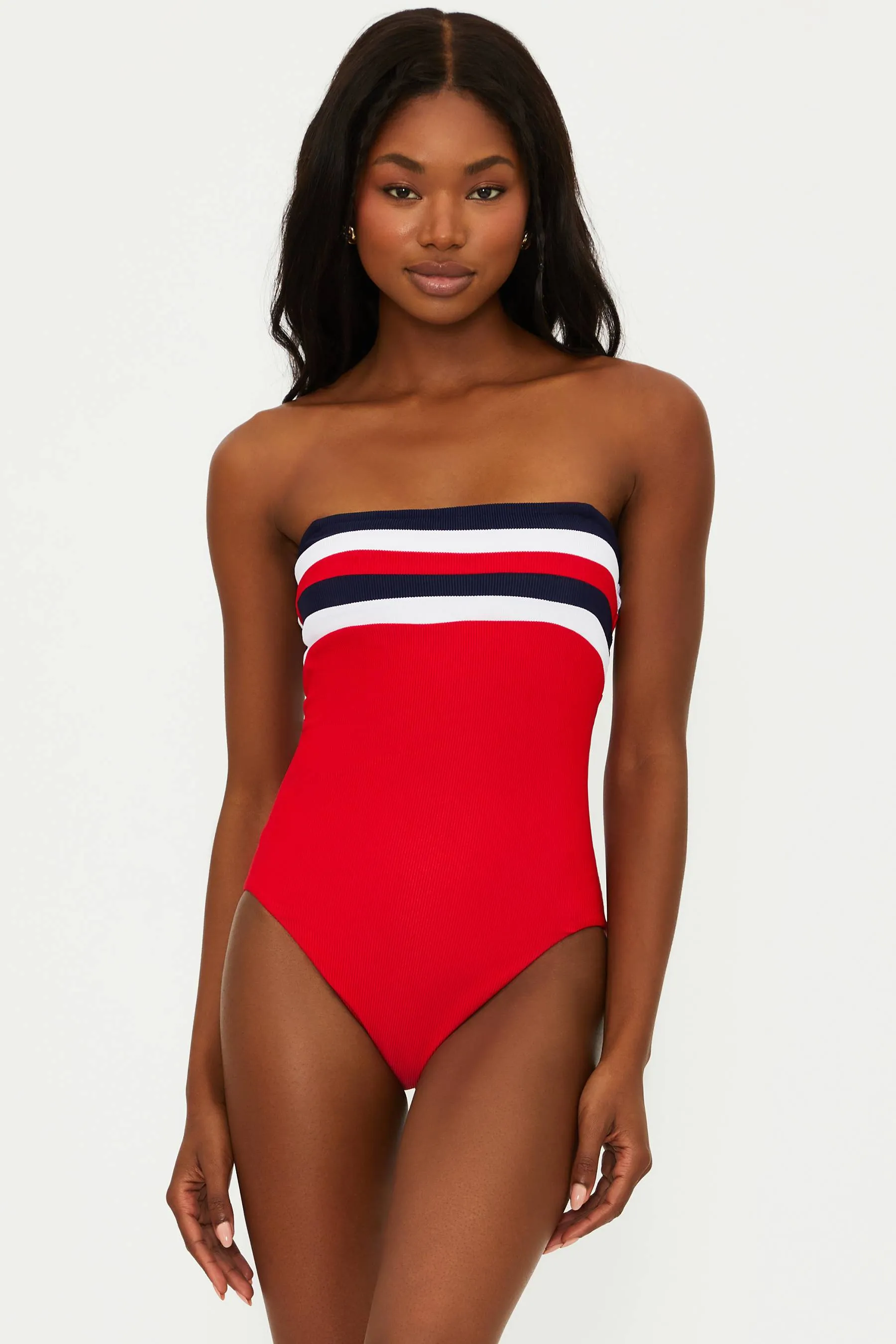 Jessa One Piece American Colorblock Beach Riot
