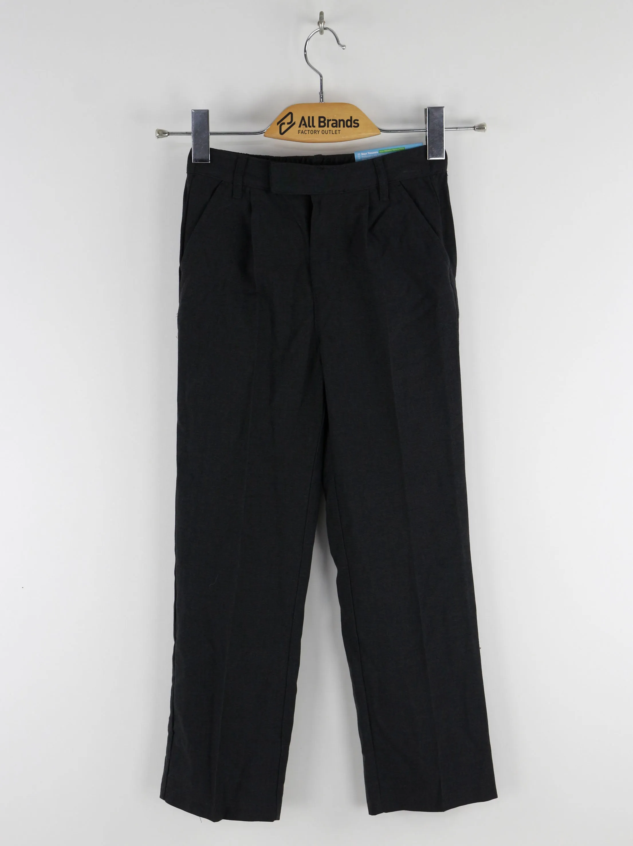 Kids Boy Regular Fit Plain Trousers Pant,Black