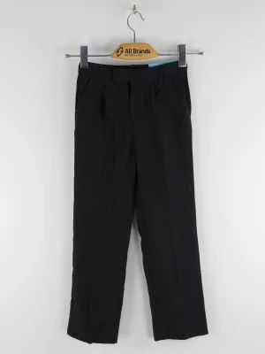 Kids Boy Regular Fit Plain Trousers Pant,Black