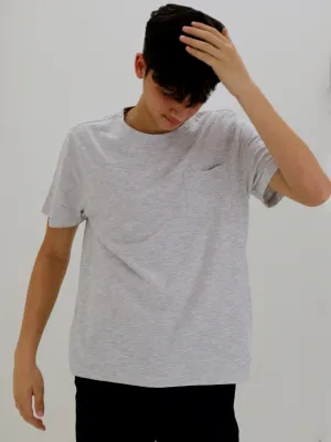 Kids Boy Side Pocket T-Shirt,Grey