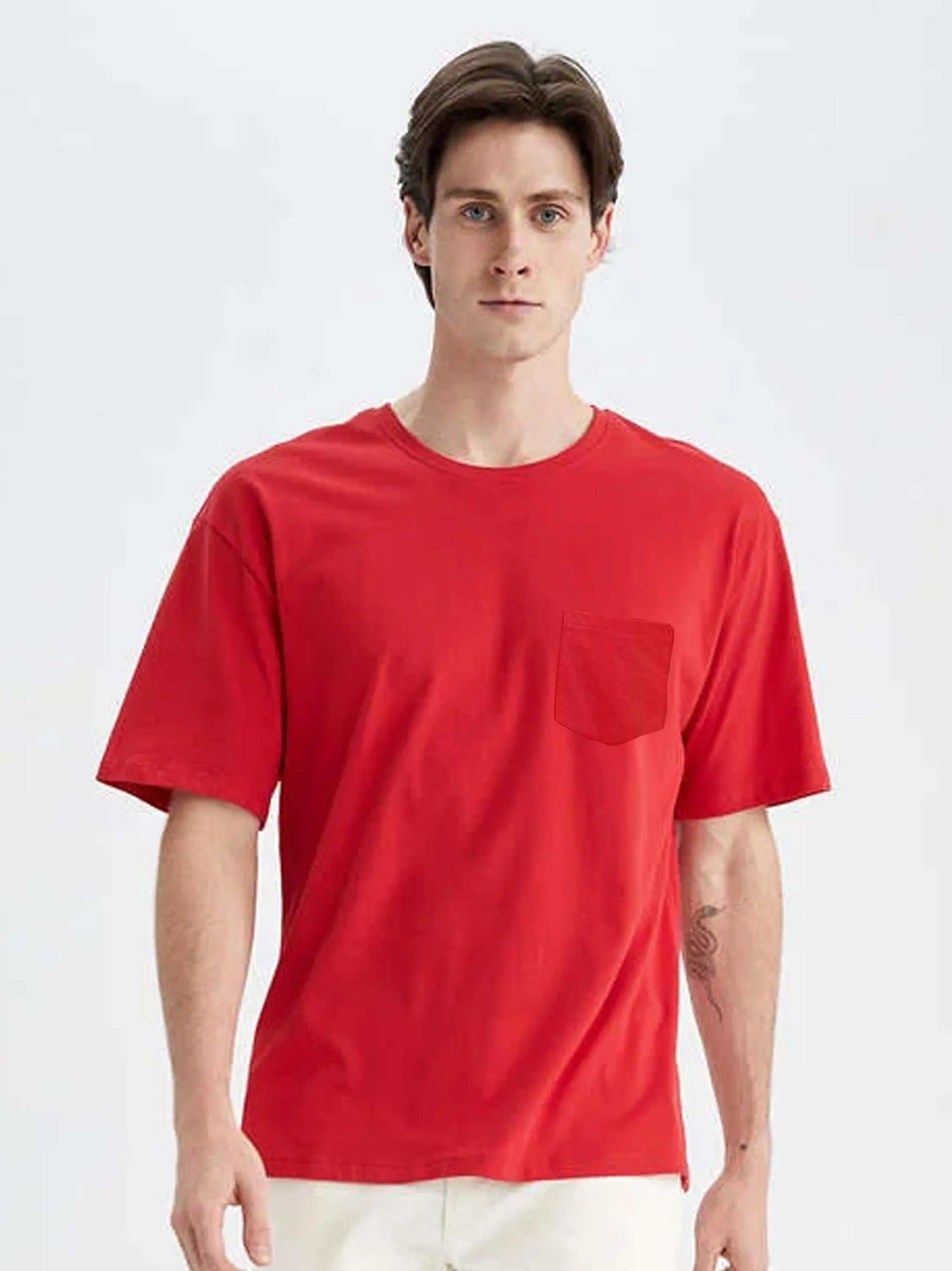 Kids Boy Side Pocket T-Shirt,Red