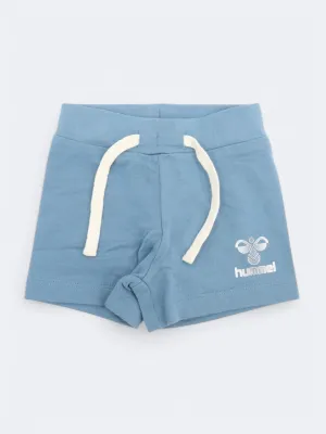 Kid's Boy's Brand Logo Printed Short,Blue