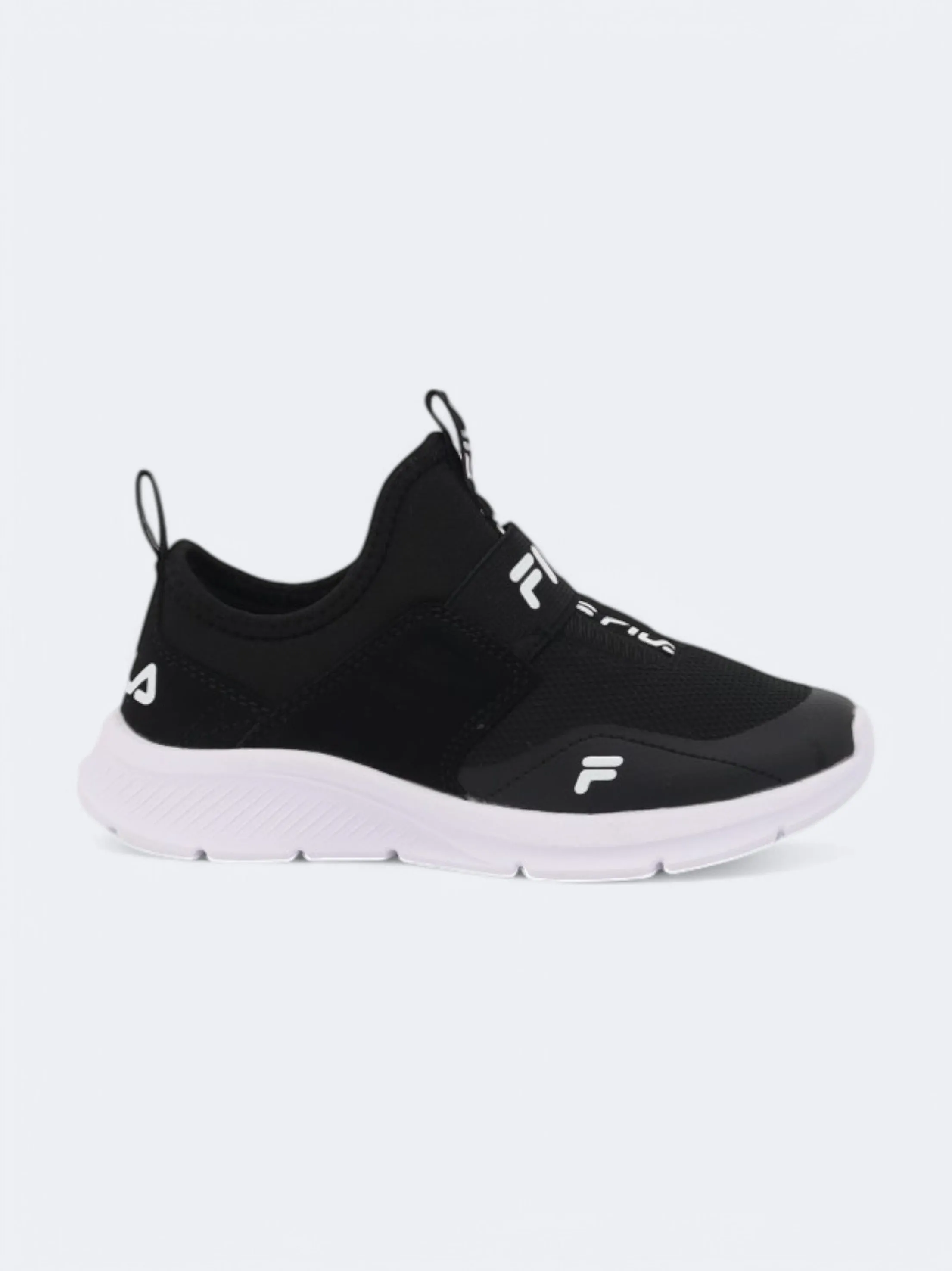 Kids Boy's Brand Logo Printed Trainers,Black