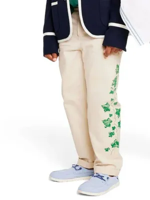 Kids Boy's Floral Printed Pant,Khaki