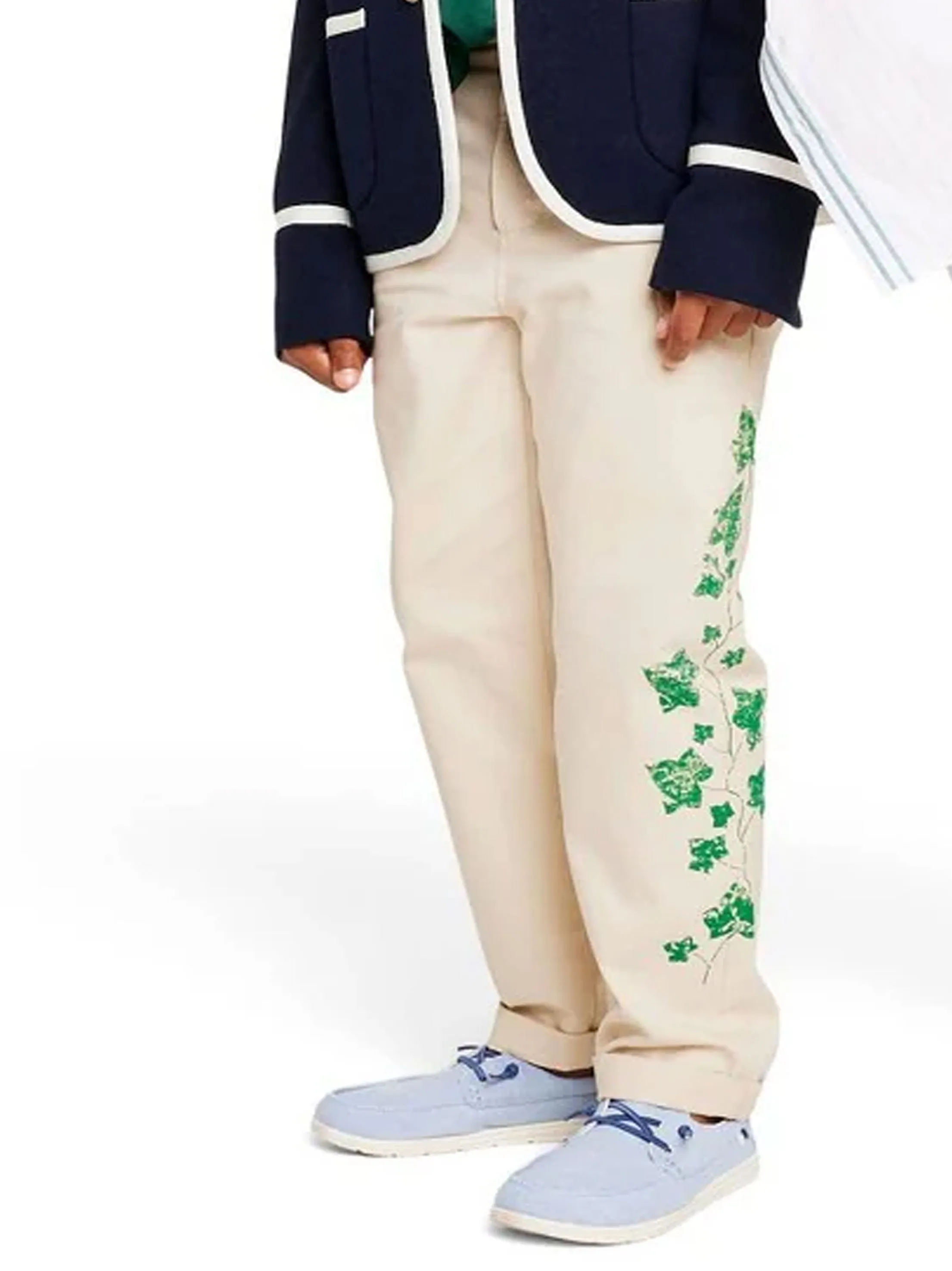 Kids Boy's Floral Printed Pant,Khaki