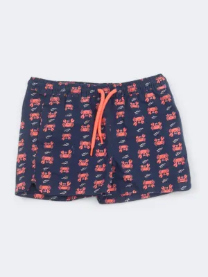 Kid's Boy's Graphic Printed Short,Navy