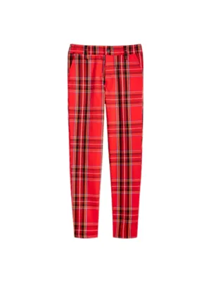 Kids Boy's Plaid Pant,Red