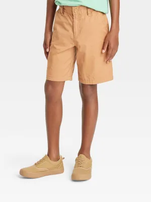 Kid's Boy's Plain Chino Shorts,Dark Khaki
