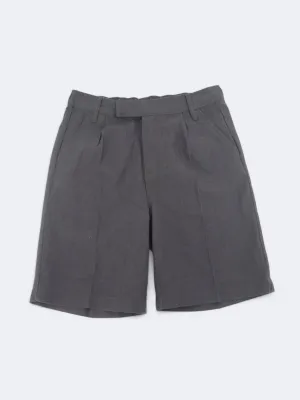 Kid's Boy's Plain School Short,Dark Grey