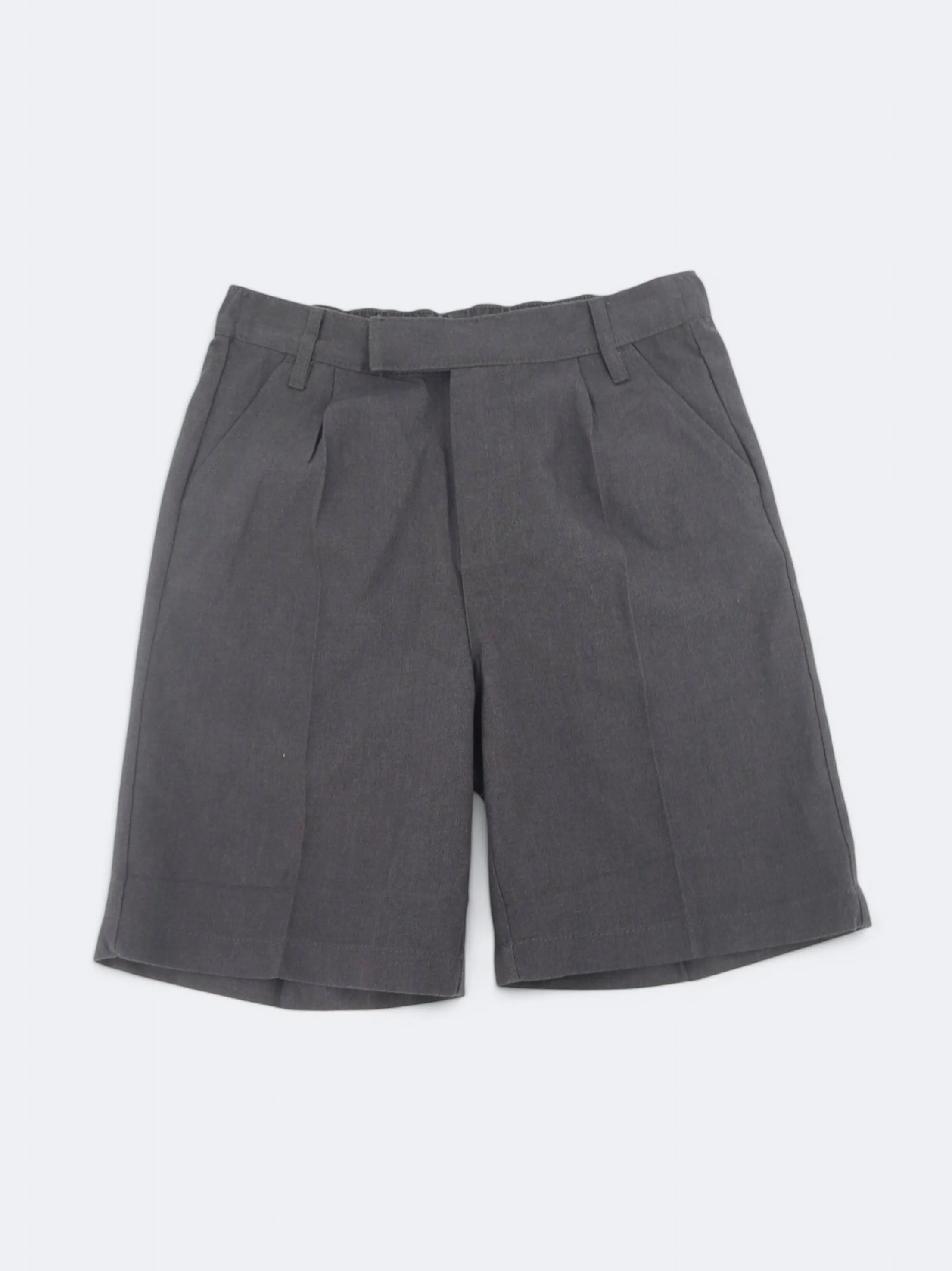 Kid's Boy's Plain School Short,Dark Grey