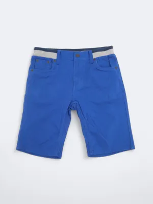 Kid's Boy's Plain Short,Indigo