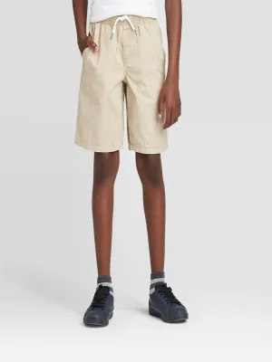 Kid's Boy's Plain Shorts,Beige