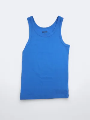 Kid's Boy's Plain Tank Top,Blue