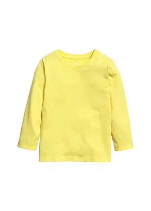 Kids Boy's Plain Top,Yellow