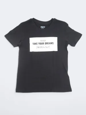 Kid's Boy's Printed T-Shirt,Black
