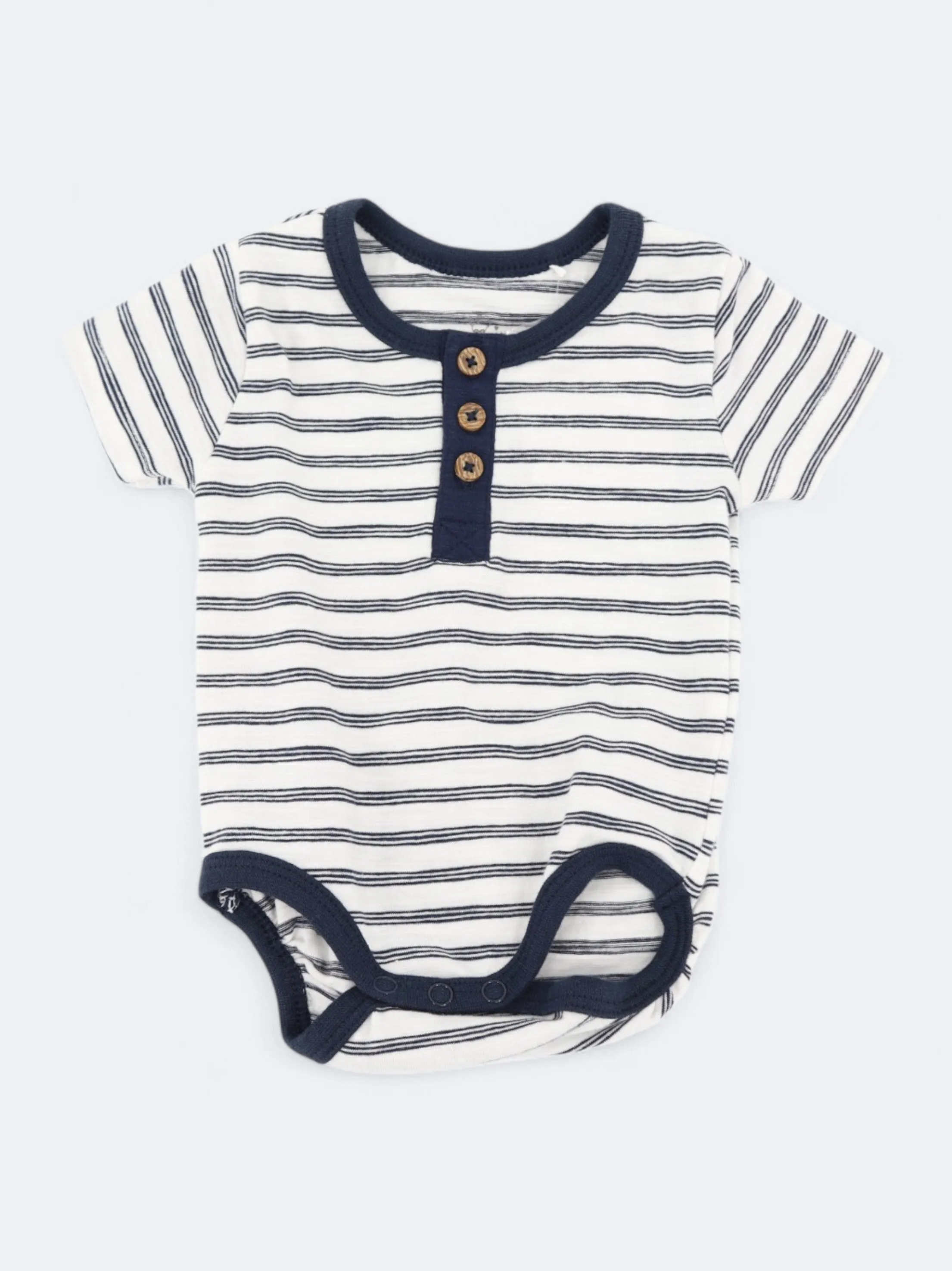 Kids Boy's Striped Bodysuit,Navy/White
