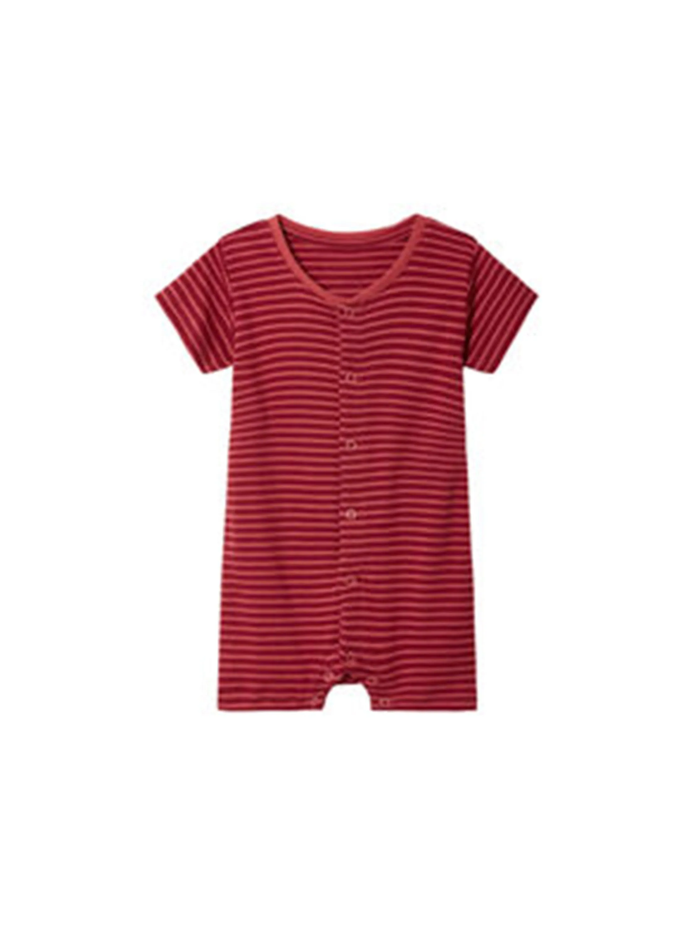 Kid's Boy's Striped Bodysuit,Red