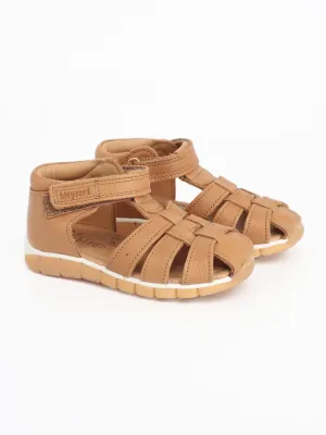 Kids Boy's Textured Sandals,Brown