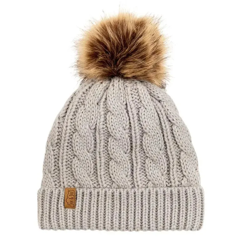 Kids’ Cable Knit Beanie | Grey | Jan & Jul