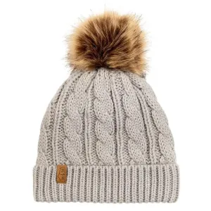 Kids’ Cable Knit Beanie | Grey | Jan & Jul