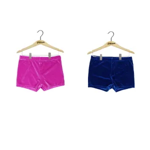 Kids Girl 2 Pack Velour Dance Short,Pink/Blue