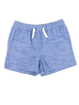 Kids Girl Back Heart Pocket Short,Blue