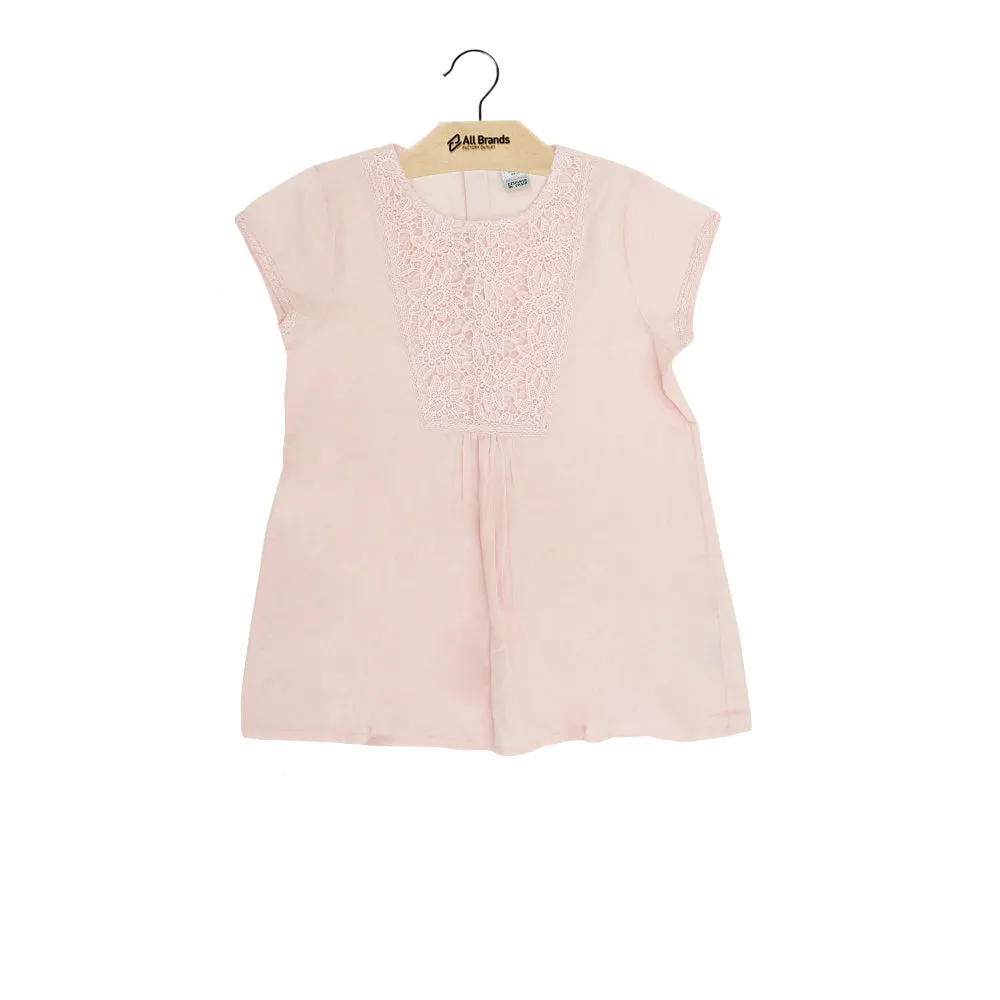 Kid's Girl Embroidered Top,Light Pink