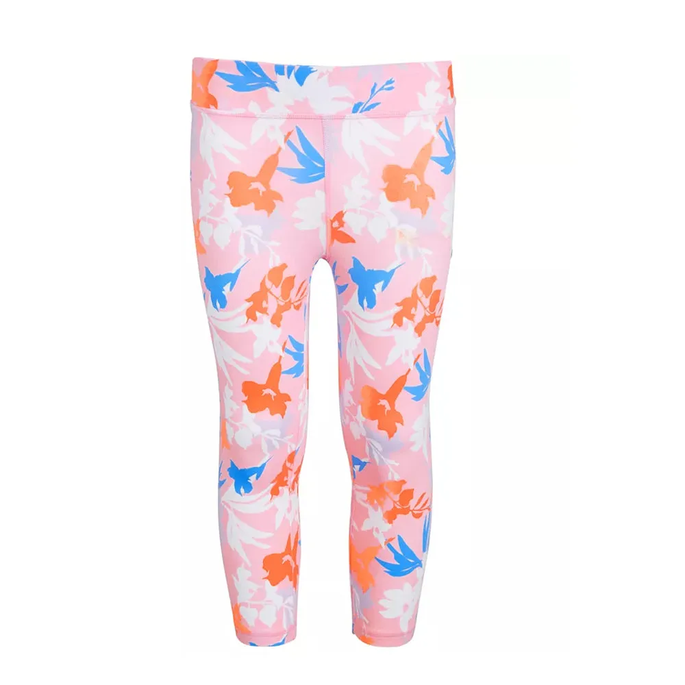 Kids Girl Floral Print Legging,Pink