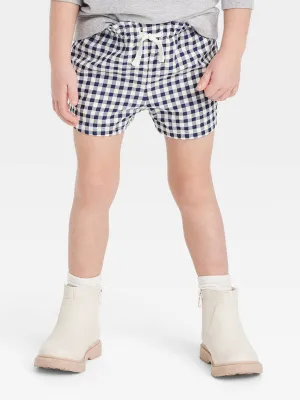 Kids Girl Gingham Check Short,Navy