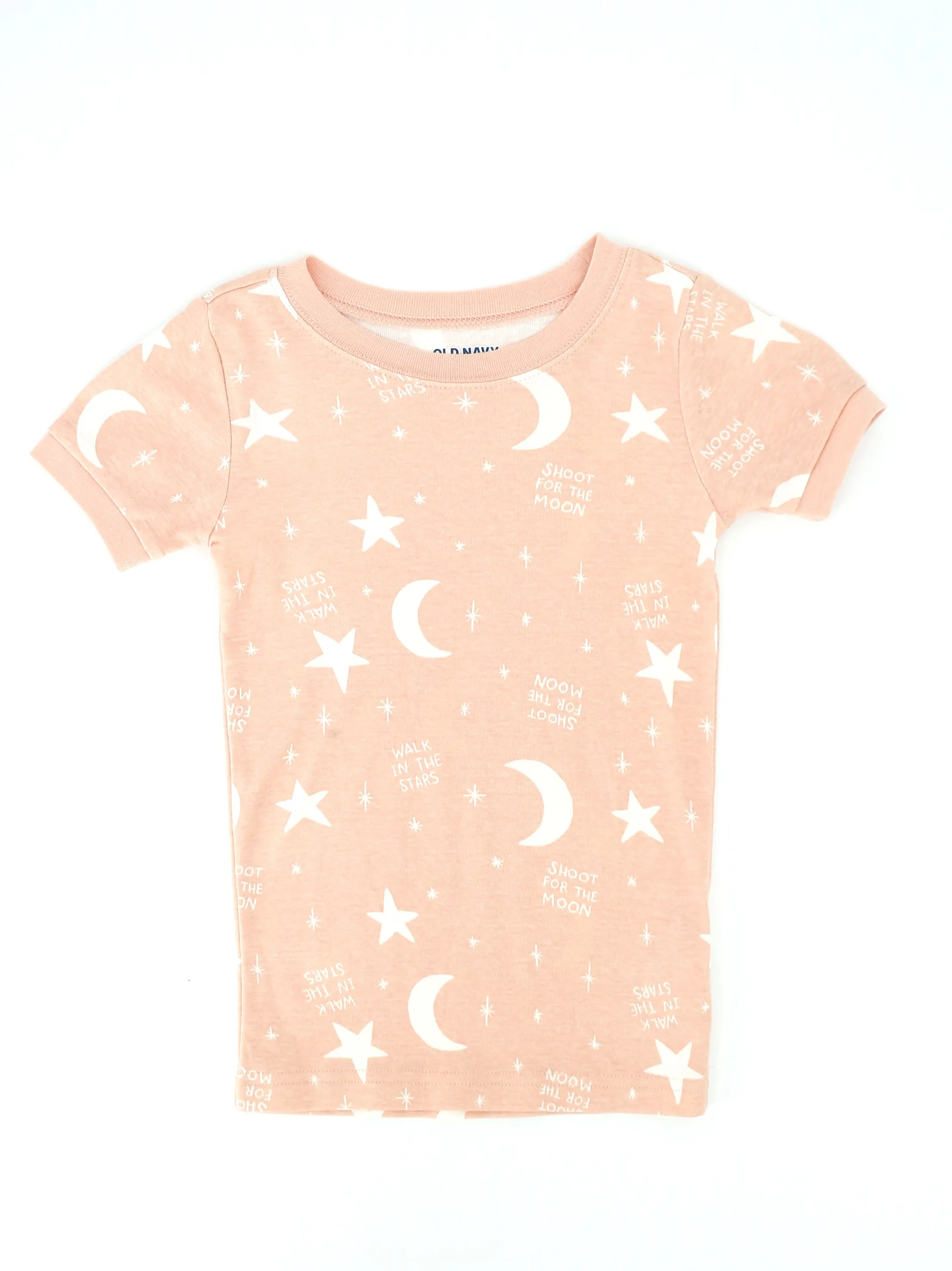 Kids Girl Graphic Printed Sleepwear Top,Pink