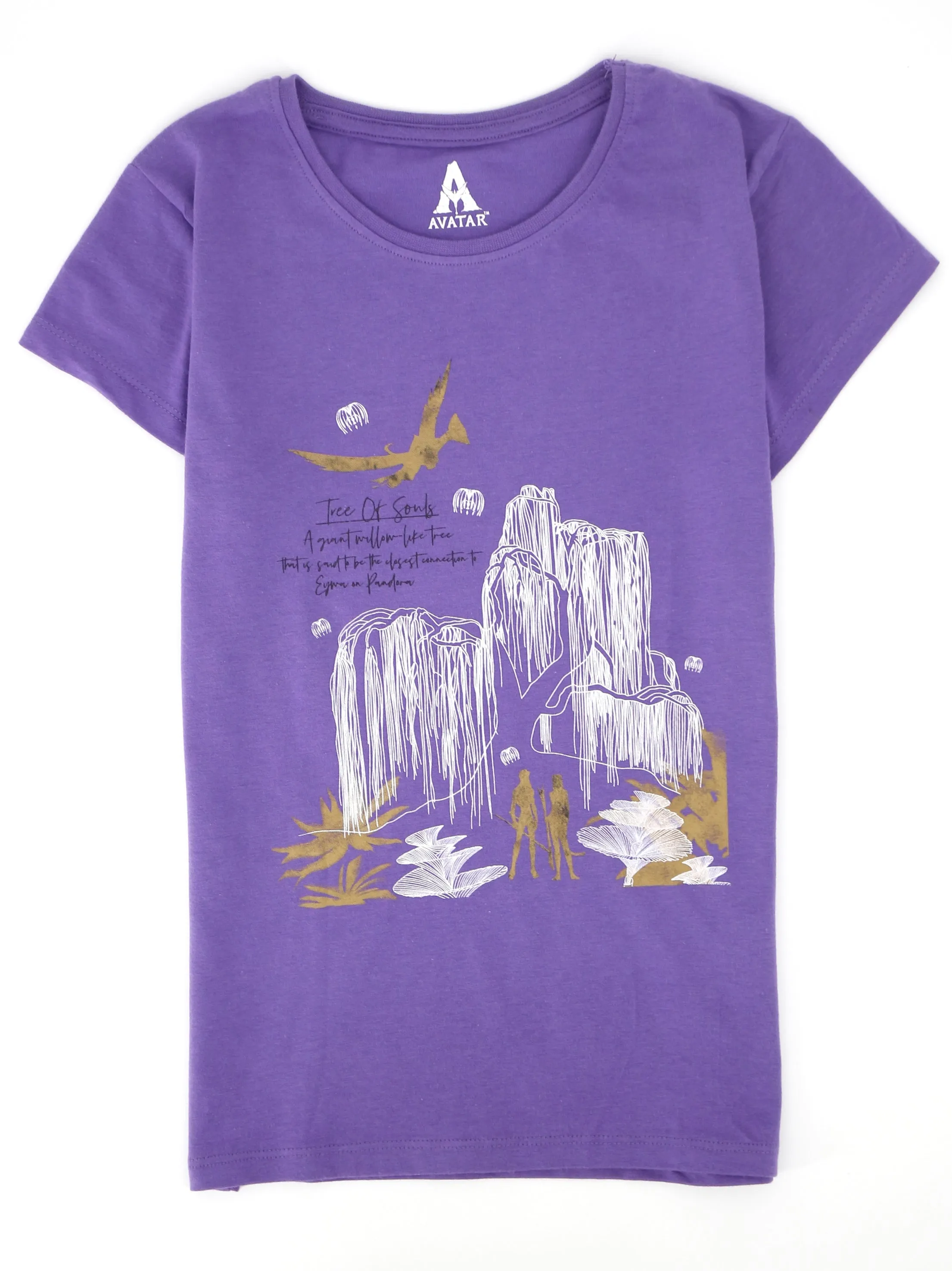 Kids Girl Graphic Printed T-Shirt,Purple