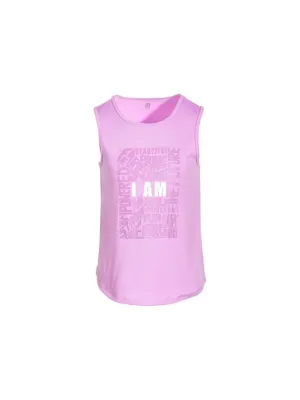 Kids Girl Graphic Printed Tank Top,Purple