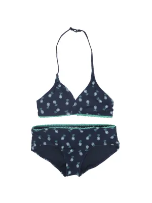 Kids Girl Pineapple Printed 2 Pcs Bikini Set,Navy