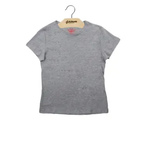 Kids Girl Plain Casual Top,Grey