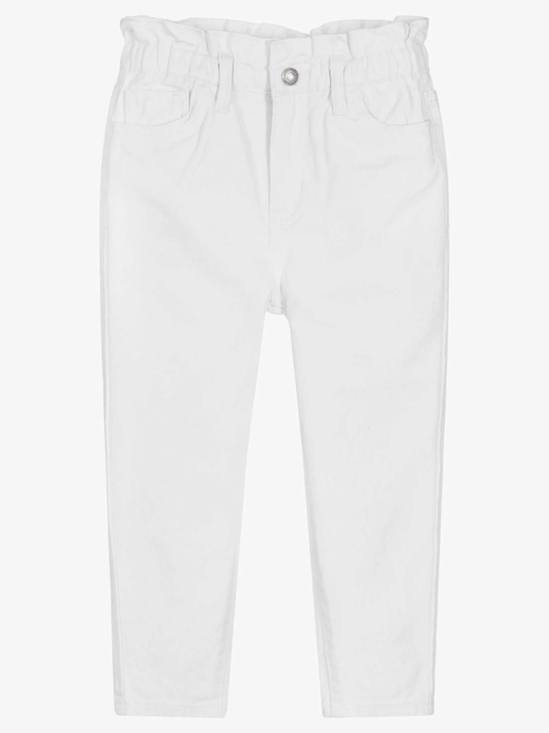Kids Girl Plain solid Jeans Pant,White