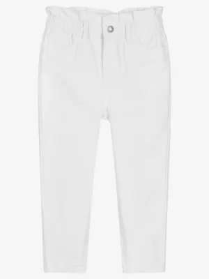 Kids Girl Plain solid Jeans Pant,White
