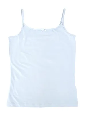 Kids Girl Plain Solid Tank Top,Light Blue