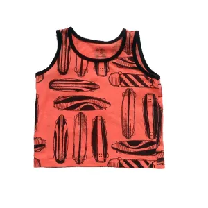 Kids Girl Printed Sleeveless Top,Light Orange