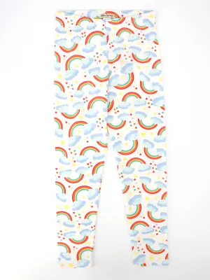 Kids Girl Rainbow Printed Pant,White