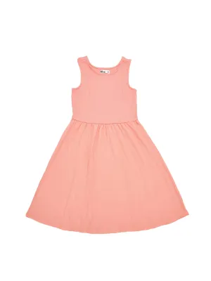 Kids Girl Ribbed Dress,Pink