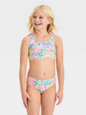 Kids Girl's Bikini Top printed,Multi
