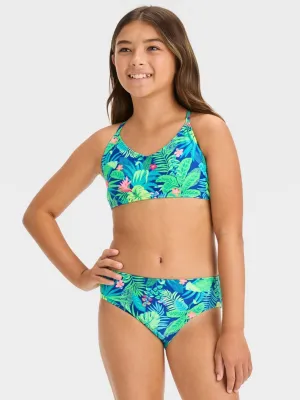 Kids Girl's Bikini Top printed,Multi