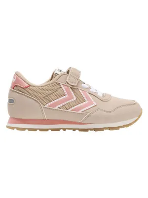 Kids Girl's Brand Logo Patched Sneakers,Beige