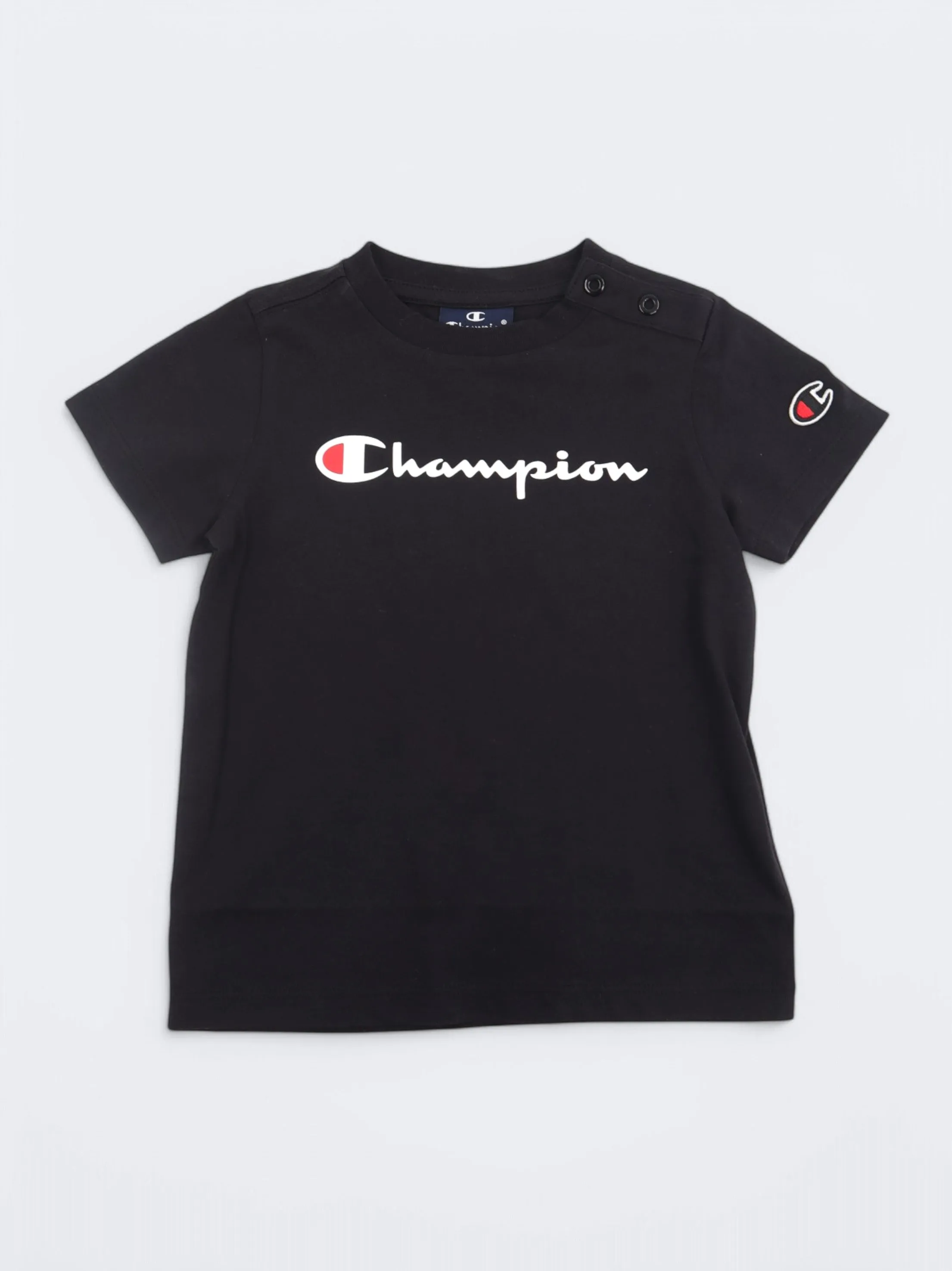 Kid's Girl's Brand Logo Printed T-Shirt,Black