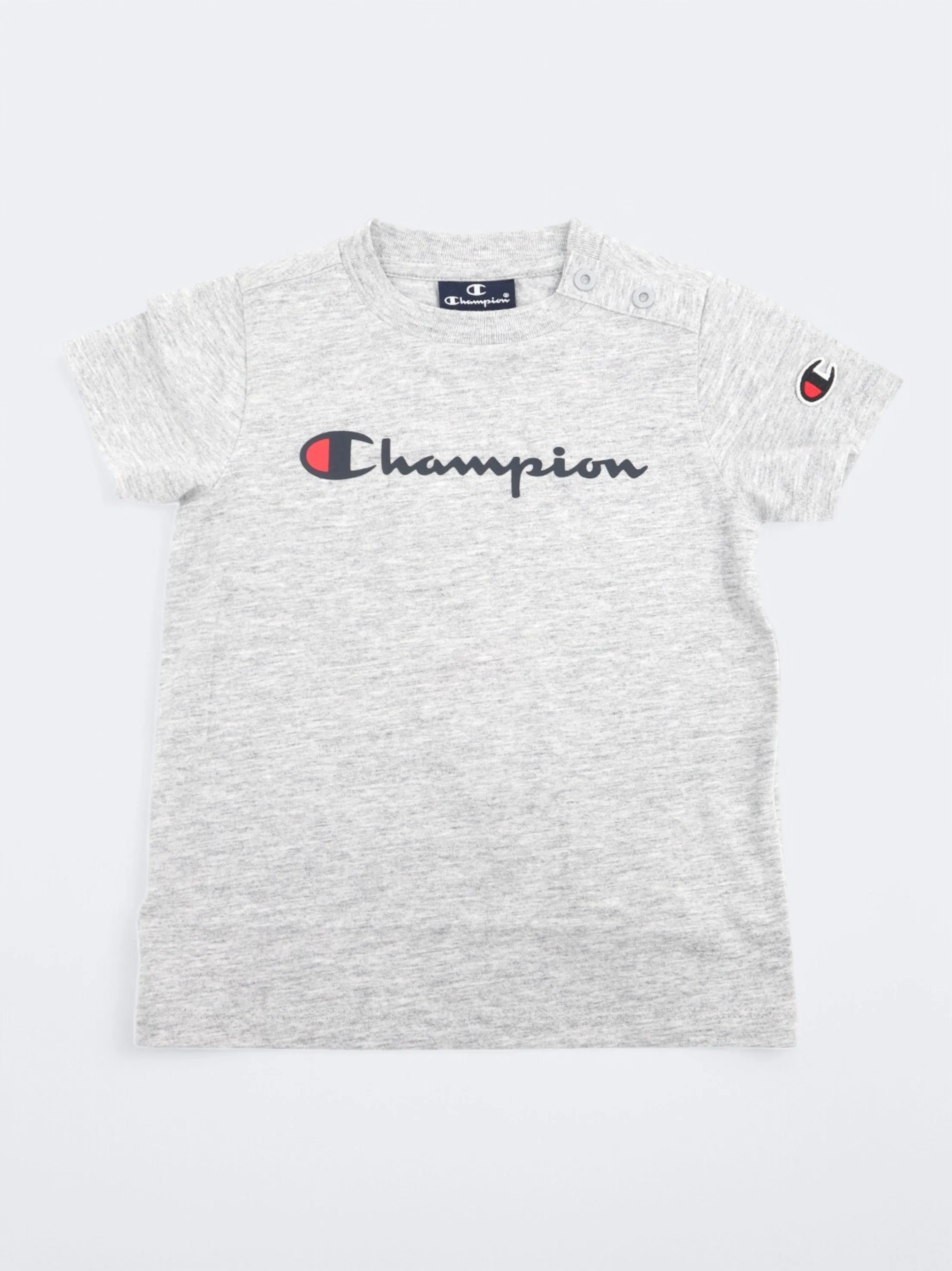 Kid's Girl's Brand Logo Printed T-Shirt,Light-Grey
