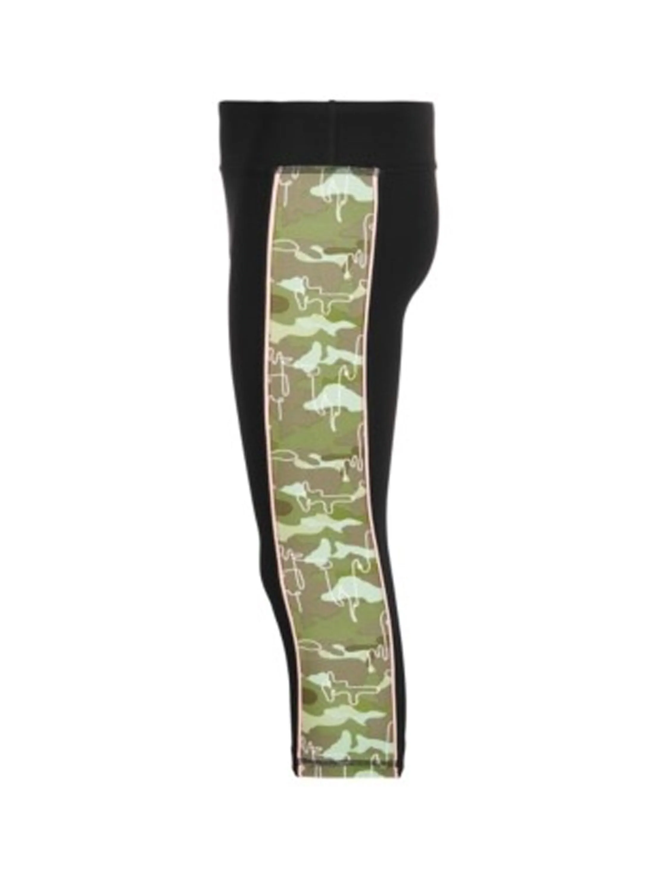 Kids Girl's Camo Printed Legging,Black/Green