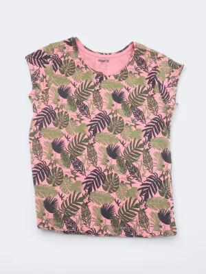 Kid's Girl's Floral Printed T-Shirt,Multi