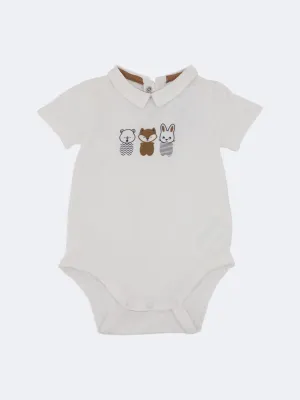 Kids Girl's Graphic Printed Bodysuit,White