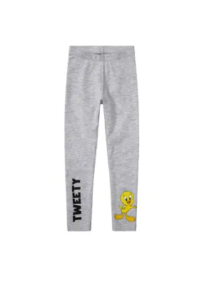 Kids Girl's Graphic Printed Leggings,Light Grey